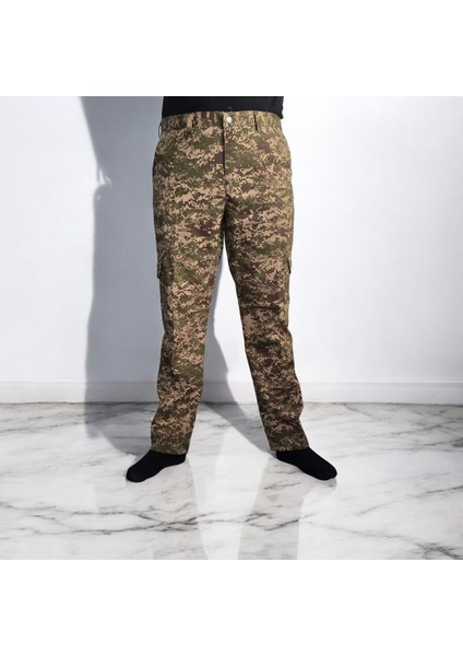Çok Cepli Kamuflaj Kargo Pantolon