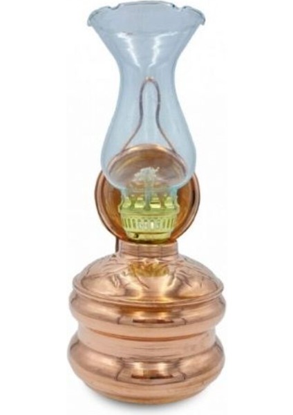 Gaz Lambası Bakır Işlemeli Küçük Boy Kırmızı