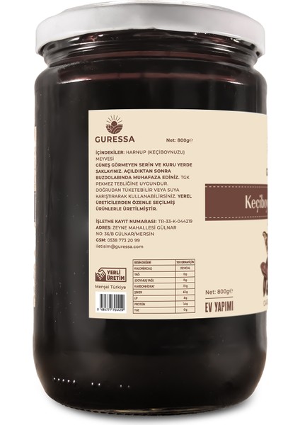 Keçiboynuzu Pekmezi 800 Gr (Şeker İçermez)