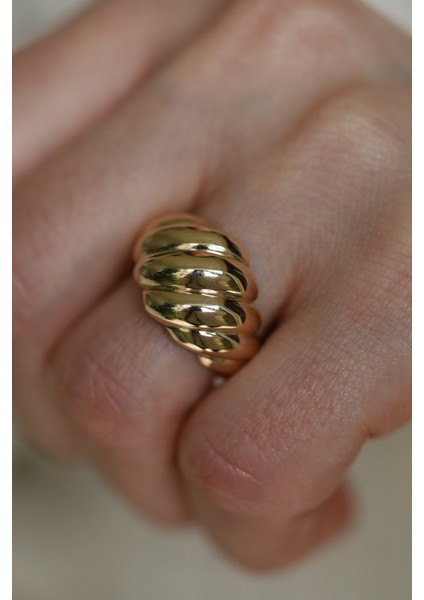 14 Ayar Altın Bombeli Kalın Yüzük fiyatları