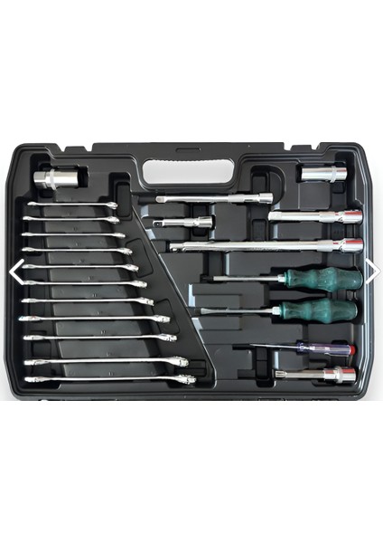 72 Diş Eğik Cırcır 121 Parça Lokma Takımı Oto Tamir Set 1/2-3/8-1/4