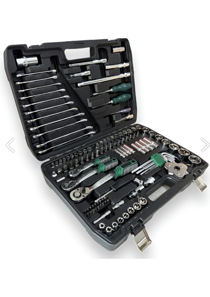 72 Diş Eğik Cırcır 121 Parça Lokma Takımı Oto Tamir Set 1/2-3/8-1/4