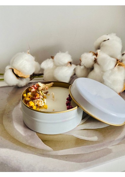 Meditasyon Mumu Çiçek Notalı Metal Teneke Kutu fiyatları