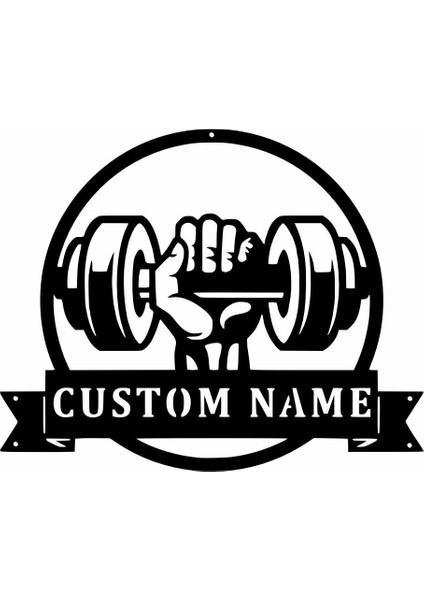 Kişiye Özel Fitness Dumbbell Mdf Lazer Kesim Duvar Tablosu