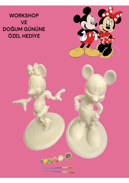 Minnie ve Mickey 3D Figür