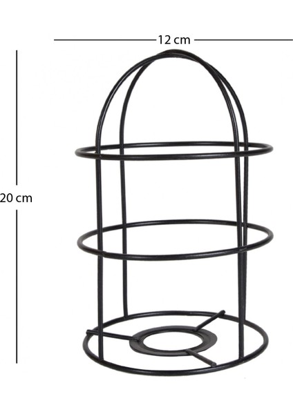 Avize ve Mumluk Aparat Parçaları Siyah 12,5 x 20 Cm. indirimleri
