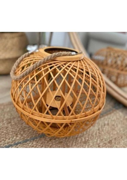 Bambu Oval Fener Mumluk Büyük Boy