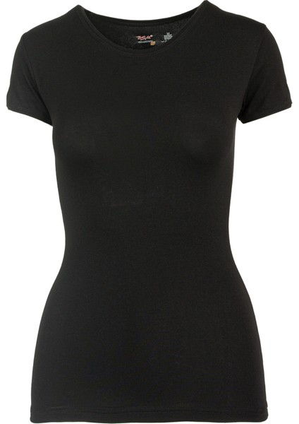 Kadın Modal S Yaka Kısa Kol Body 46503