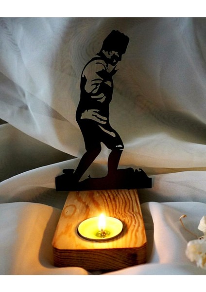 Atatürk Kocatepe Dekoratif Hediyelik Metal Mumluk (Duvara Gölge Yansımalı)