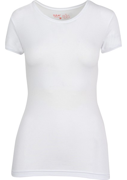 Kadın Modal S Yaka Kısa Kol Body 46503