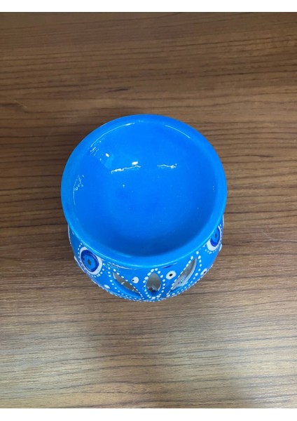 Nazar Boncuklu Seramik Buhurdanlık Mavi fiyatları
