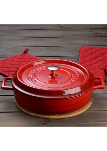 Döküm Çok Amaçli Yayvan Tencere Çap(Ø) 24 cm -Trendy Mavi
