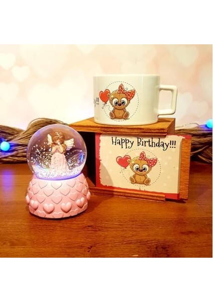 Ki Doğdun Peri Kızı Kar Küresi ve Kupa Doğum Günü Hediyesi modelleri