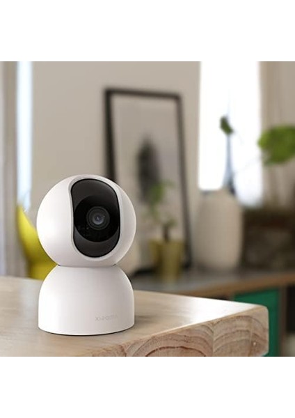 Akıllı Kamera C400, 1440P Wifi Kamera, Bebek Monitörü, Iç Mekan Kamerası, Evcil Hayvan Kamerası, Gece Görüşü, 360° Dönen Başlık, Beyaz modelleri