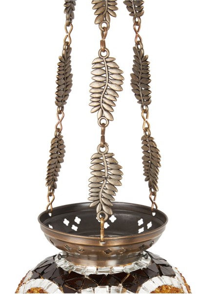 Türk Mozaik Otantik Etnik Mumluk Avize Tavan Askılı Mum Tutucu Şamdan, 60 cm fiyatları