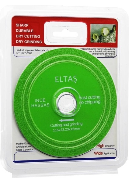 Cam Kesme Yeşil Hassas Kesici Disk - Taşlama 115X22X23X15MM