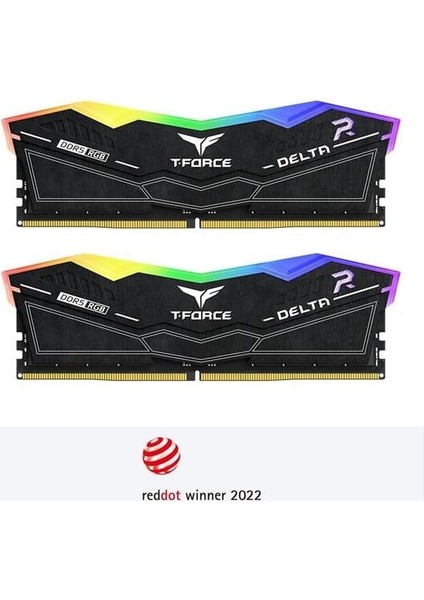 32GB (2x 16GB) Ddr5 7600MHZ CL36 Rgb Dual Kıt Pc Ram Delta Black FF3D532G7600HC36DDC01