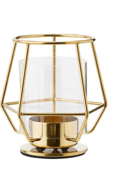 Pärlband Tealight Mumluk, Sarı, 10 cm