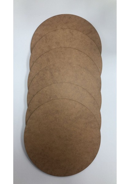3 mm Ham Mdf 25 cm Yuvarlak Supla ( 6 'lı )