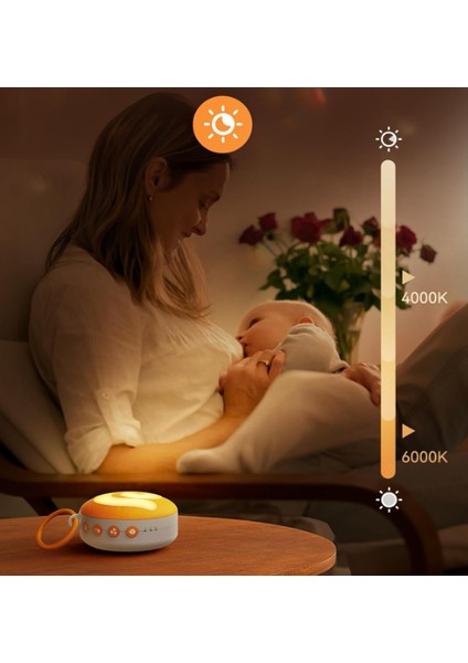 Gürültü Makinesi Bebek,21 Ses ve Gece Lambası, USB Şarj Edilebilir modelleri