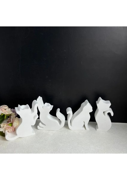 Minimal Kedi Model Mumluk Şamdan