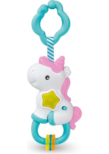 Baby Clementoni - 17333 - Interaktif Unicorn Çıngırak, 3 - 36 Ay