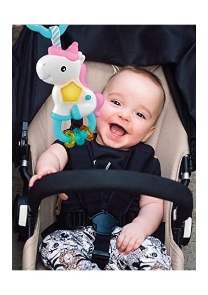 Baby Clementoni - 17333 - Interaktif Unicorn Çıngırak, 3 - 36 Ay