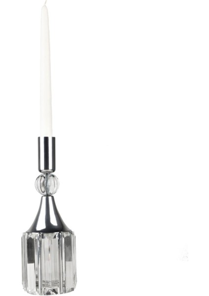 Balca Kristal Taşlı Mumluk Krom modelleri