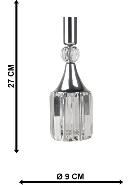 Balca Kristal Taşlı Mumluk Krom indirimleri