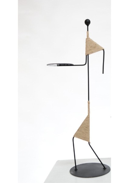 Metal Vintage Iskandinav Demir Şamdan 50 cm 1 Siyah 50 cm fiyatları