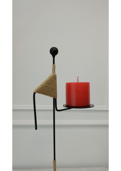 Metal Vintage Iskandinav Demir Şamdan 50 cm 1 Siyah 50 cm indirimleri