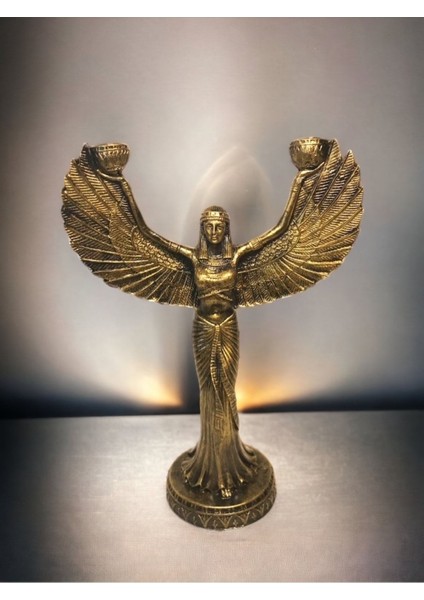 Mısırlı Kadın Isis Şamdan Gold