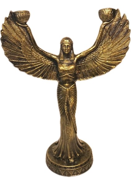 Mısırlı Kadın Isis Şamdan Gold