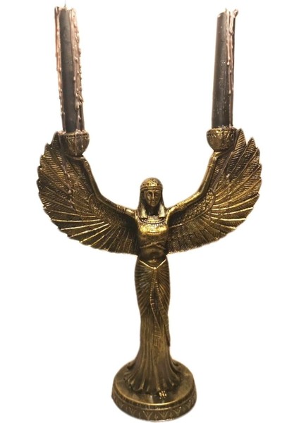 Mısırlı Kadın Isis Şamdan Gold