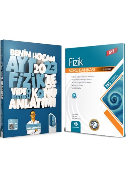 Benim Hocam 2023 Ayt Fizik Konu ve Bilgi Sarmal Soru Bankası Seti 2 Kitap