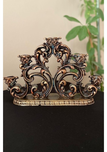 5'li Klasik Şamdan Mumluk