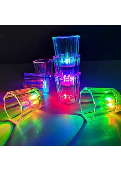 Renkli LED Parlayan Fiber Optik Glow Işıklı Bardak 1 Adet