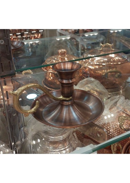 Bakır Şamdan Bakır Mumluk Bakır El Şamdanı Şamdan El Mumluk Oksitli Mumluk Her Yere Uygun Şamdan fırsatları