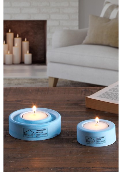 Holder | 2'li Set Mumluk | Tea Light Mumluk Seti | Dekoratif Şamdan Mumluk