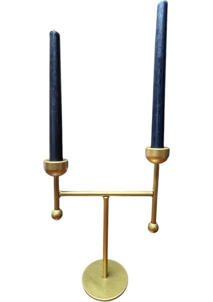 Dekoratif 2'li Gold Şamdan & Mumluk Double Dove modelleri