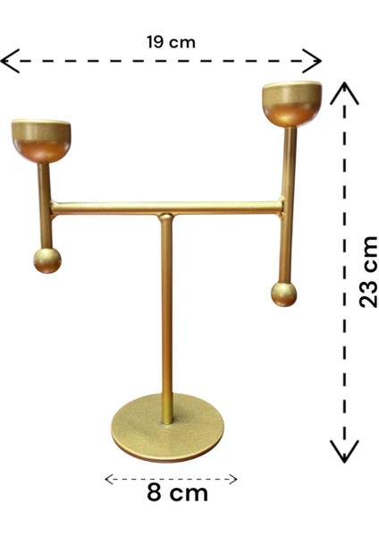Dekoratif 2'li Gold Şamdan & Mumluk Double Dove fırsatları