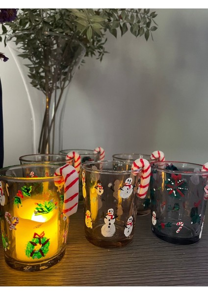 Cam Tealight Yılbaşı Dekorasyon Mumluk, Soya Şeker Kamışı fiyatları