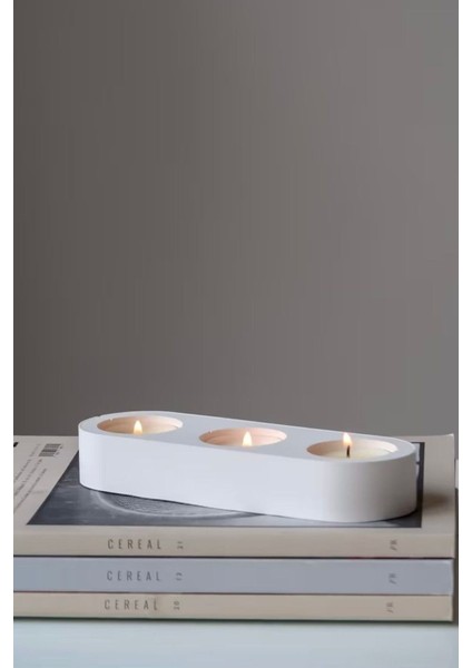Dekoratif 3’lü Tealight Beton Mumluk fiyatları