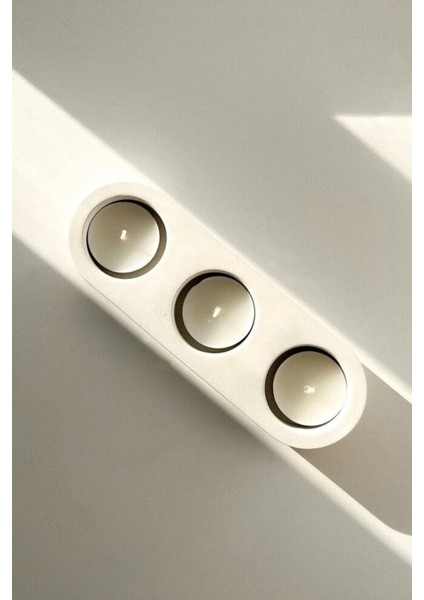 Dekoratif 3’lü Tealight Beton Mumluk modelleri