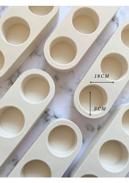 Dekoratif 3’lü Tealight Beton Mumluk fırsatları
