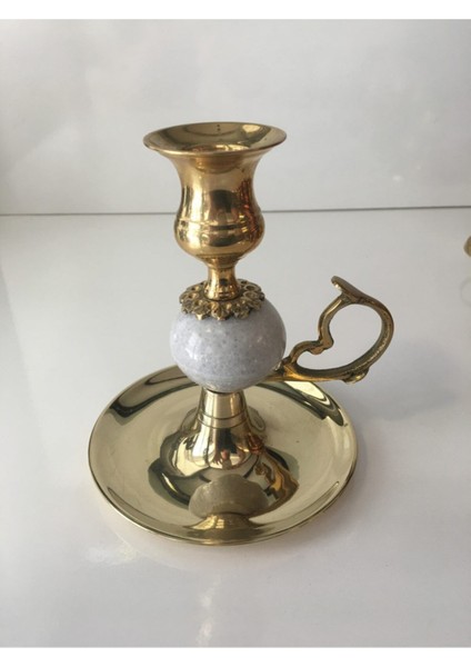 Pirinç Mermer Şamdan