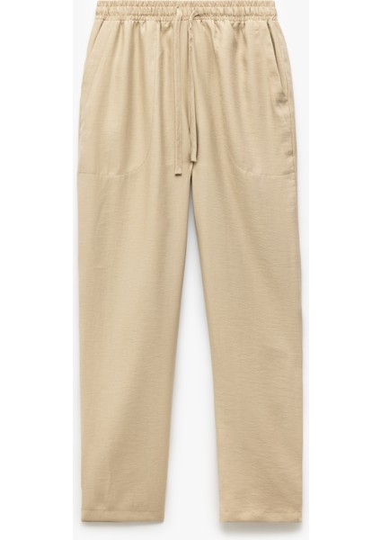 Beli Bağcıklı Rahat Kesim Cep Detaylı Havuç Pantolon modelleri