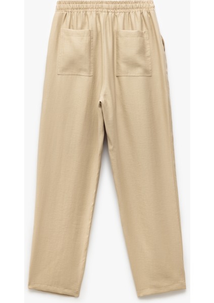 Beli Bağcıklı Rahat Kesim Cep Detaylı Havuç Pantolon fırsatları