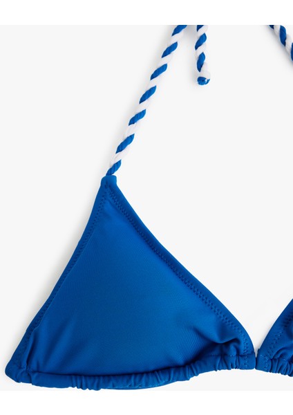 V Yaka Boyundan Bağlamalı Ipli Üçgen Bikini Üstü modelleri