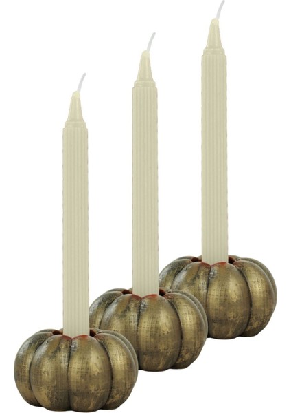 Dekoratif Mumluk Tealight Mumluk Şamdan Mumluk 3 Lü Şamdan Model 34